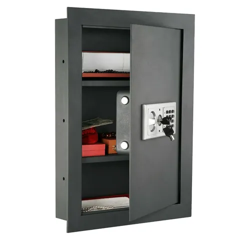 Flat Electronic Large Wall Safe Jewelry Money Security 2 Override Keys Paragon