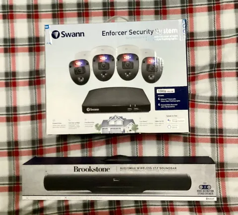 Swann Enforcer Security System, 4 Wired Color Cameras 4 Channel Video Recorder