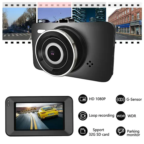 HD 1080P Car DVR Dash Cam Loop Video Recorder Camera G-sensor WDR Night Vision