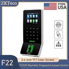 ZKTeco F22 Time Clock 2.4" Biometric Fingerprint Time Attendance Machine ADMS