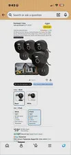 FAMVIVA 2K Wired IP Security Cameras 4-Pack Black Night Vision Waterproof