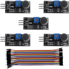 LM393 Sound Sensor Module High Sensitivity Microphone Detection 5 Pack Arduino