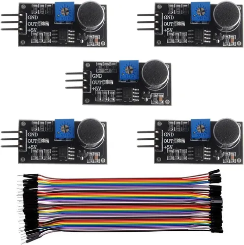 LM393 Sound Sensor Module High Sensitivity Microphone Detection 5 Pack Arduino