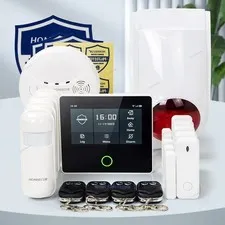 HOMSECUR Wireless WIFI 4G LCD Burglar Intruder Alarm System+4*PIR+Door Sensor