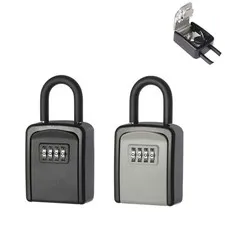 Zinc Alloy Hook Key Box 4 Digit Combination Password Safe Weatherproof Key Safe 