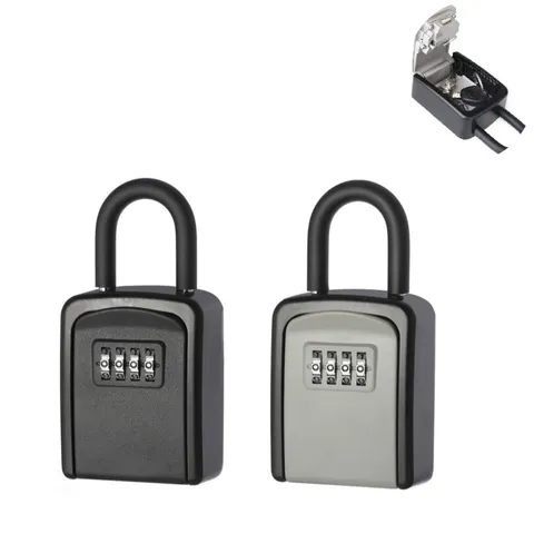 Zinc Alloy Hook Key Box 4 Digit Combination Password Safe Weatherproof Key Safe 