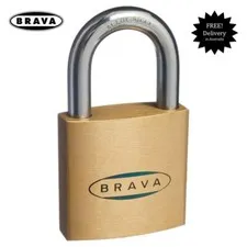 BRAVA Padlock 50mm -KEYED ALIKE Brass Bodied Padlocks-Free Post