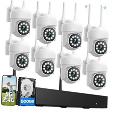 Wireless Security Camera System,  24/7 Recording Security Cameras Wireless 8