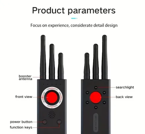 Rechargeable, Portable Privacy Scanner, Detect, Hidden Cameras, Microphones Etc