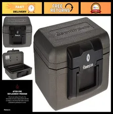 Fireproof Safe with Key Lock - Secure Money & Documents, Portable Chest Box 0.18