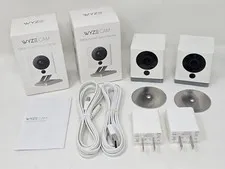 LOT OF 2 CIB Wyze Cam v2 Wireless Smart Home HD 1080P Indoor WiFi Cameras -White