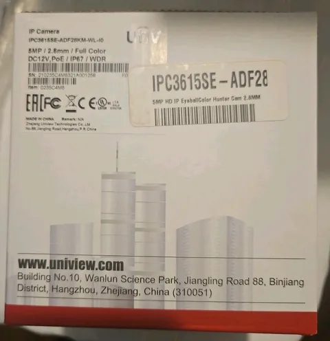 Uniview IPC3615SE-ADF28KM-WL-I0 5MP ColorHunter IP Turret Camera 2.8mm PoE NEW