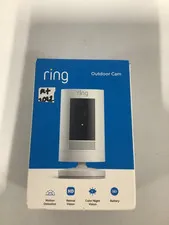 Ring Stick Up Cam Outdoor Wireless Security Camera - White