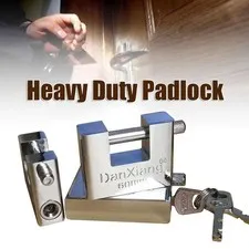 Heavy Duty Anti Rust Shutter Padlock With 3 Keys High Security Shackle Lock US