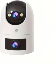 Dual Lens Security Camera Outdoor, 3MP FHD Wifi PTZ Home Security Camera with 36