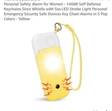 Magnum Personal Safety Alarm Keychain-135dB Rechargeable LED