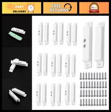 10 Sets Wired Magnetic Door Window Alarm Contact Sensors with Double-Sided Tape