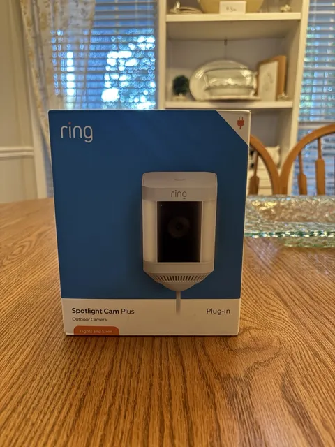 Ring Spotlight Cam Plus Outdoor Camera Plug In With Lights And Sirens