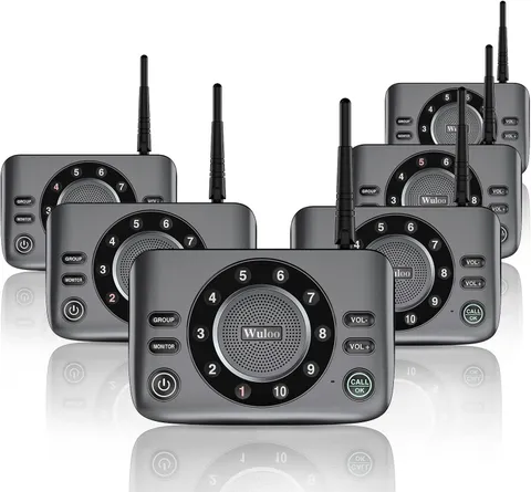 Updated Hands-Free Full Duplex Two Way Audio Intercom Wireless for Home Business