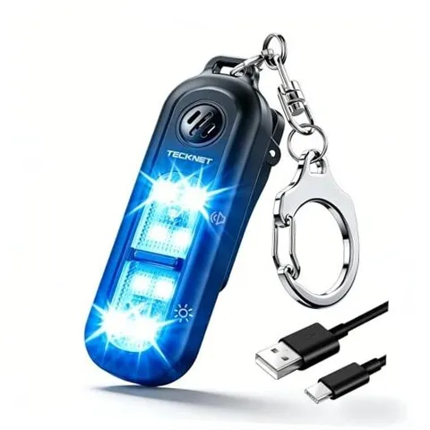  Personal Safety Alarm 135dB with SOS Strobe Light for Women - Black