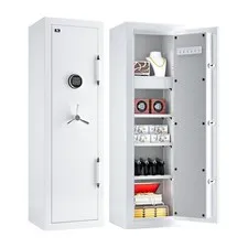 TIGERKING 8.12CuFt Fireproof Safe 203lb, Digital Lock, Steel, Gloss Finish, Whit