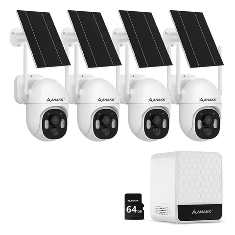 4MP 10CH Solar Powered Battery Wireless Security Camera System HDD NVR Audio