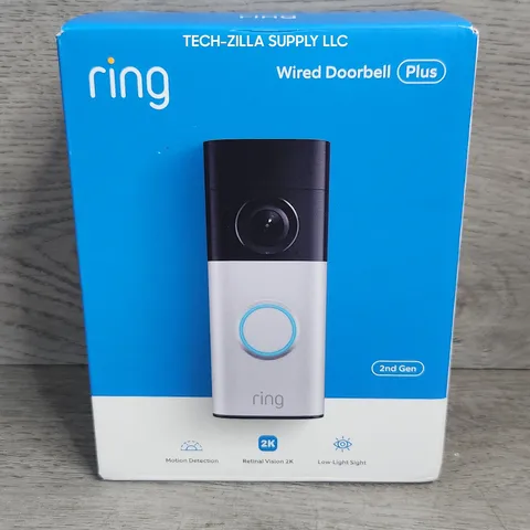 Ring - Wired Doorbell Plus (2nd Gen) Retinal 2K, Motion Detection
