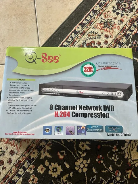 Q-See QSDT8DP 320GB 8-Channel Network DVR for Security Cameras H.264 Compression