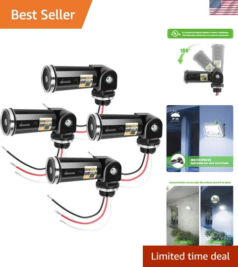 4-Pack, Dusk to Dawn/Day Night Sensor, Photoelectric Switch, Photo Cell Senso...