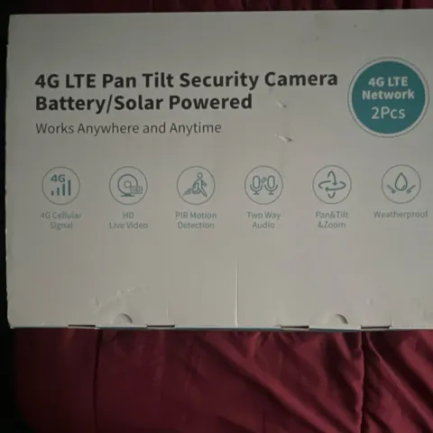 4G LTE PTZ Pan/Tilt Outdoor Security Cameras 2-Pack Solar/Battery Green HD