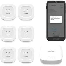 Water Leak Starter Kit: Hub + 6 Leak Sensor 1 Silent, LoRa Long-Range, App/SM...