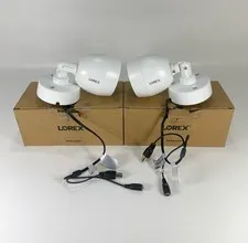 Lot of 2 Lorex C883DA-Z Indoor/Outdoor Analog HD Wired Bullet Security Camera