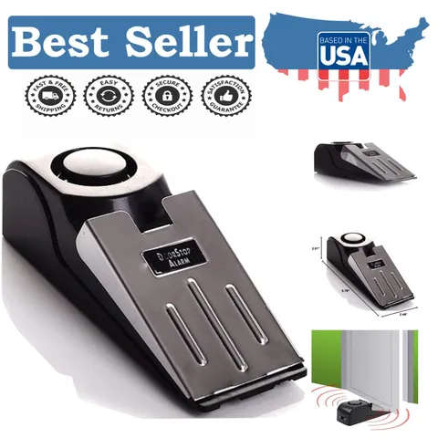 Easy to Use Door Stop Alarm with Loud 120db - Ultimate Travel Security Device
