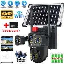 Camara De Seguridad Solar Inalambricas Para Exterior Con Vision Nocturna y Audio