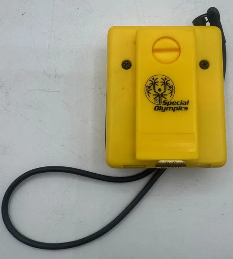 Vintage Quorum PAAL Sports Personal Attack Alarm Special Olympics 107dB Yellow