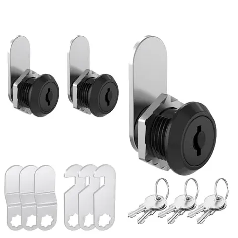 Cabinet Locks with Keys, Cam Lock 5/8" Mailbox Lock Keyed Alike, Secure Drawers
