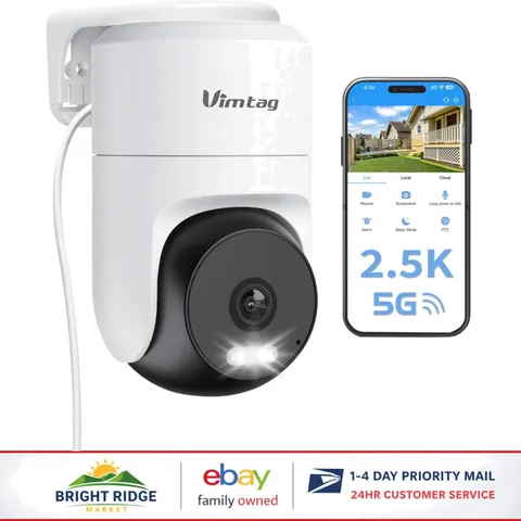 2.5K WiFi Camera with Color Night Vision, Motion Tracking & Cloud Storage Option