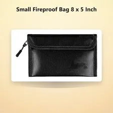 Small Fireproof Bag 8 x 5 Inch Fireproof Money Pouch Document Bag Waterproof ...