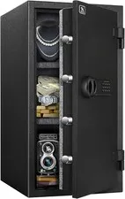 TIGERKING Fireproof Safe,3.47 Cubic Feet Home Safe Box, Large Steel Digital Safe