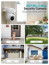 24/7 Recording ,5MP 5G Wifi Wired Security Camera, Home and Outdoor, Plug-In Pow