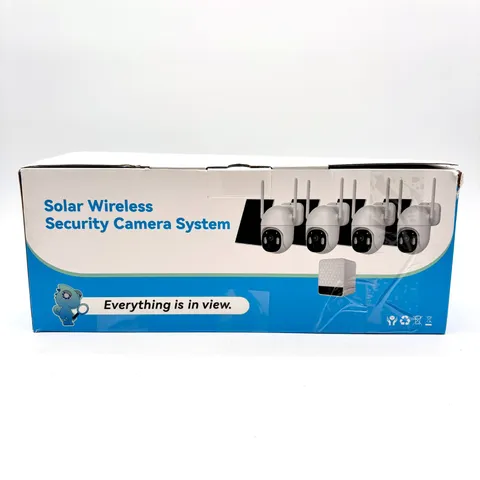 4 PCS 5MP Solar Powered Wireless Home Security Camera System - White