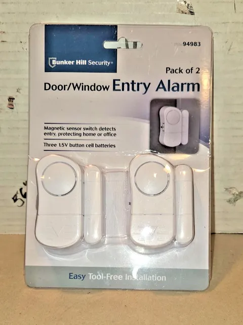 Bunker Hill Security Door / Window Entry Alarm Pack of 2 Item 94983 New Sealed