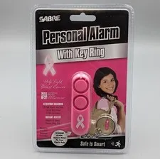 Sabre Personal Alarm Keychain Pink 110 dB Siren Audible Up to 300' PA-NBCF-01