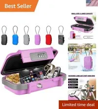 Portable Safe with Removable Chain, Anti-Theft Beach Safe Box, Waterproof Com...