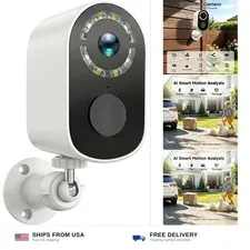 Security Cameras Wireless Outdoor Cameras for Home Security 2K Color Night Vi...