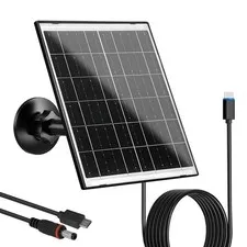 Zivif 10W black solar charger security camera USB-C IP66