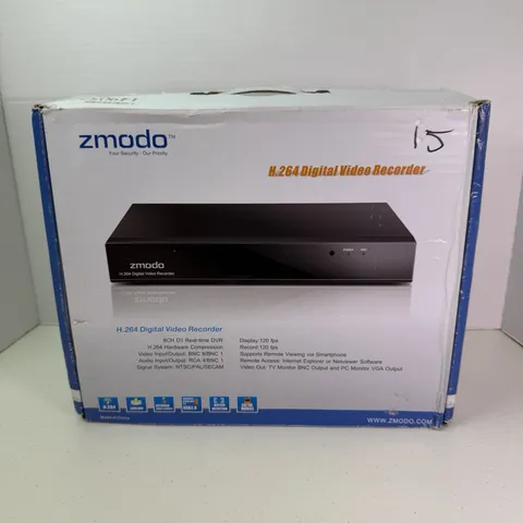 Zmodo 8 Channel H.264 DVR ZMD-DD-SAN8 Security Digital Video Recorder Up To 2 TB