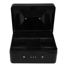 Cash Box With Key Lock Portable Metal Money Organizer With Removable Tray Safe