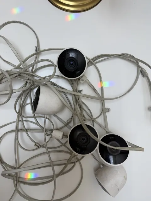 Google Nest Cam Outdoor Wired HD Security Camera 1st Gen (4EA) Used