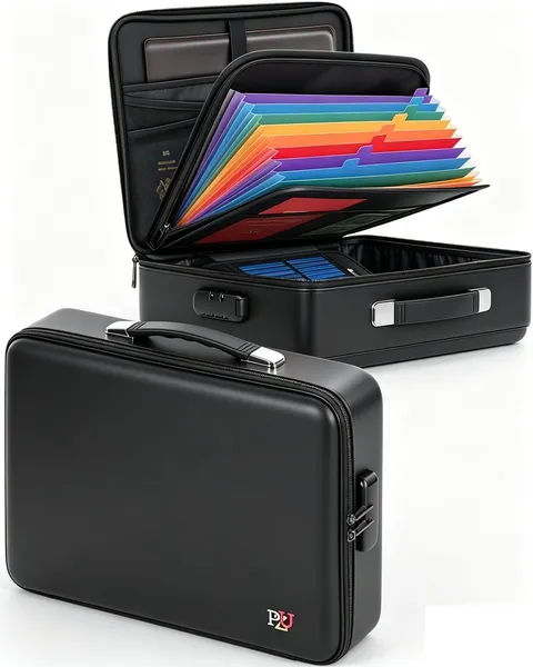 Fireproof Document Box - Hard-Shell Design Waterproof & Fireproof Document Sa...